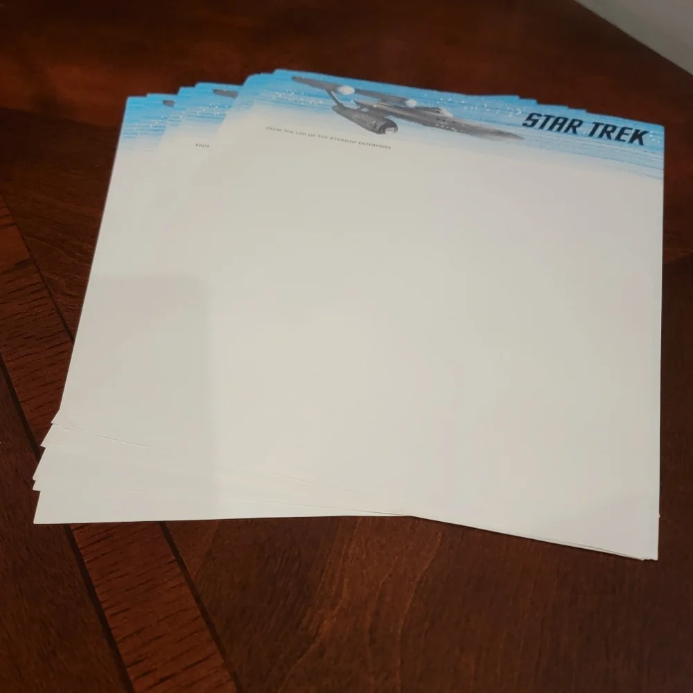 Star Trek Vintage Authentic Paramount Production 18 Unused Stationery Sheets - Picture 2 of 2